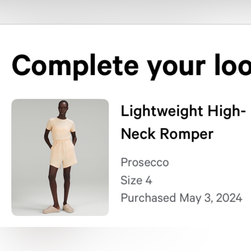 Lululemon Athletica Prosecco Romper